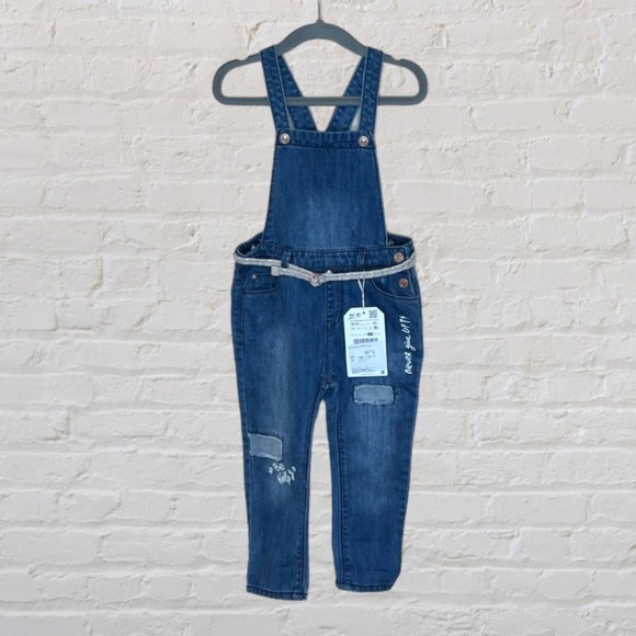 Zara Belted Patch Overalls​ - Picture 1 of 3